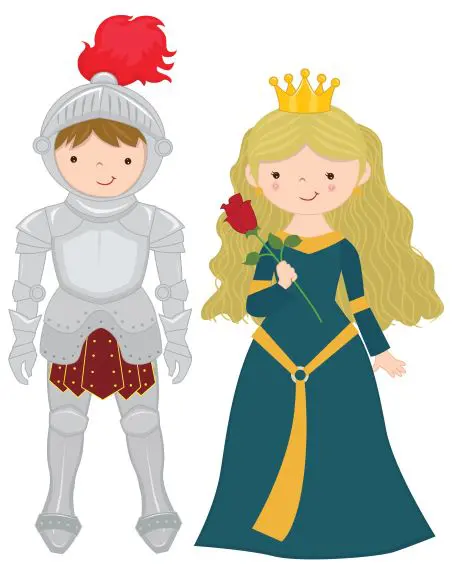 Knight and Princess Clipart