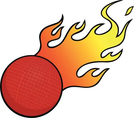 Flame dodgeball clipart